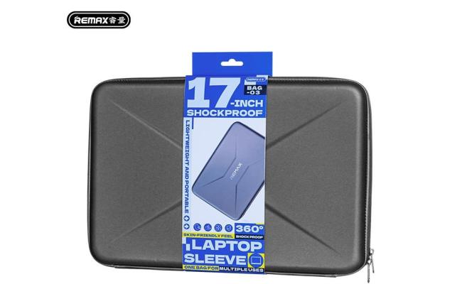 REMAX BAG-03 17-inch shockproof computer storage bag For Apple MacBook pro 16 and Laptops - Black